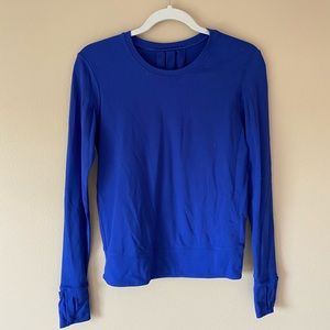 Royal blue Lululemon thermal long sleeve top